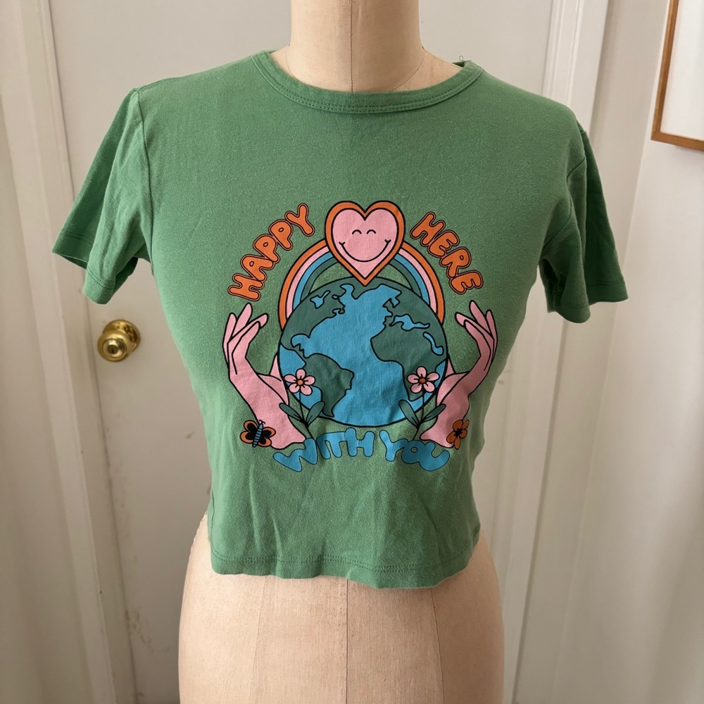 UO Women's "Happy Here With You" Baby Tee